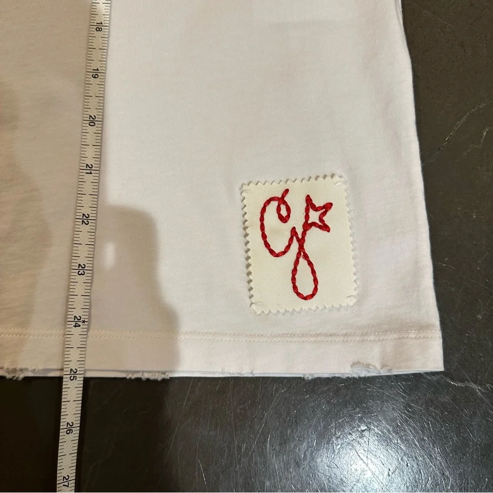 NWT - Women’s Golden Goose - White Short Sleeve Tee w/Crystals - Size XS - Picture 7 of 10